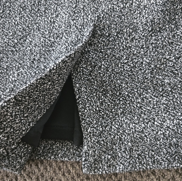 Calvin klein Skirt Tweed Womens Gray Pencil Back Slit Kneel Length Size 6P - Picture 9 of 10